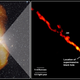 Illustration for article titled Black hole shoots out plasma jets that are even bigger than its galaxy
